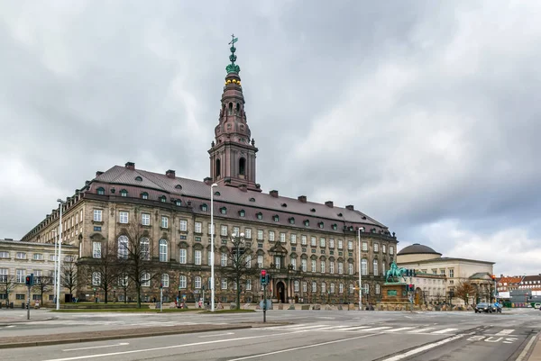 Christiansborgs Slott Centrala Köpenhamn Säte För Det Danska Parlamentet Den — Stockfoto