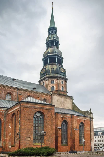 Église Saint Pierre Est Une Église Luthérienne Riga Capitale Lettonie — Photo