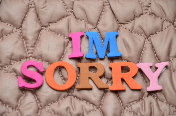 Word im sorry on  abstract — Stock Photo, Image