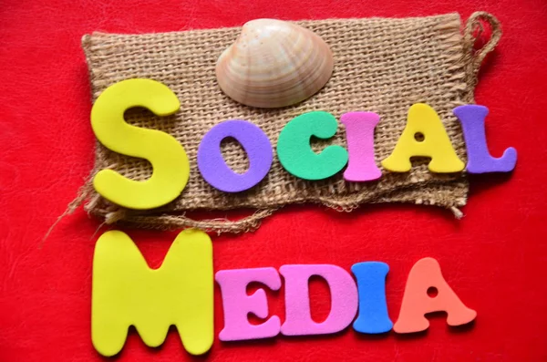 Word social media — Stock Photo, Image