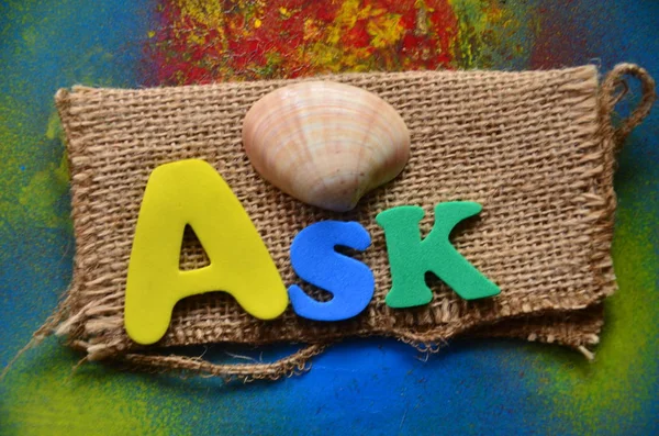 Word  ask on a abstract — Stock Photo, Image