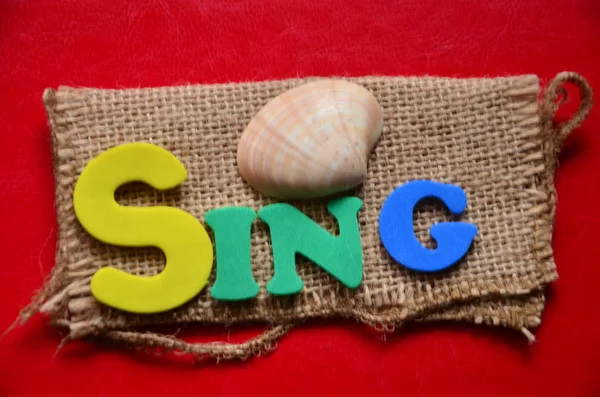 Word sing on abstract — Stock Photo, Image