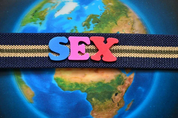 Слово секс в Интернете — стоковое фото