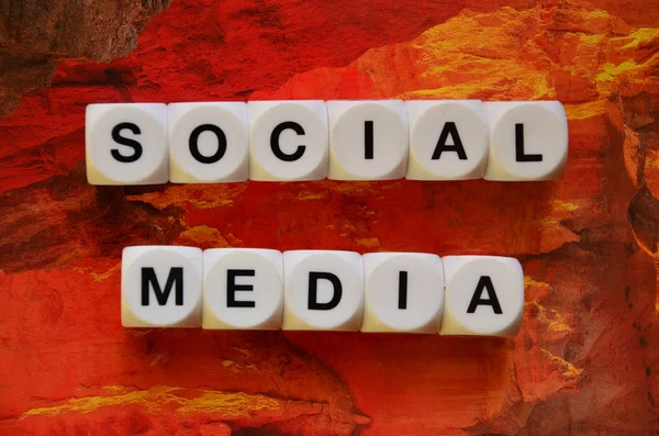 Woord sociale media — Stockfoto