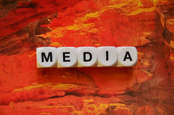 Word media on abstract — Stock Photo, Image