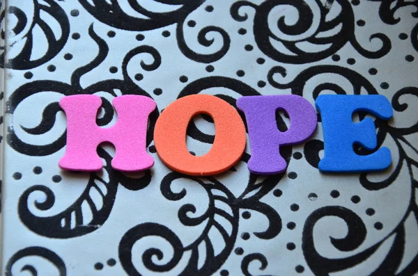 WORD HOPE ON ABSTRACT — Stock Photo, Image