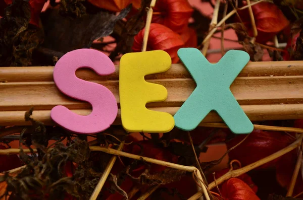 WORD SEX ON ABSTRACT — Stock Photo, Image