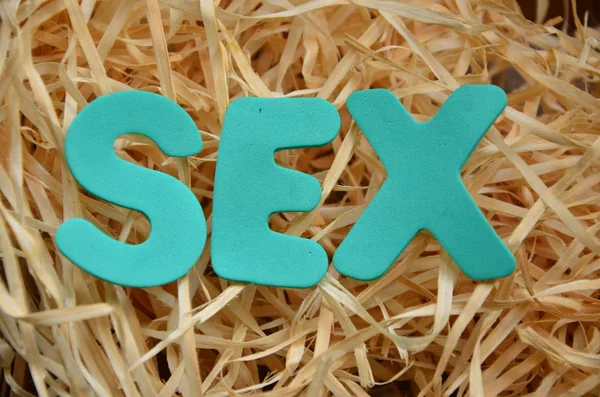 Wortsex auf einer abstrakten — Stockfoto