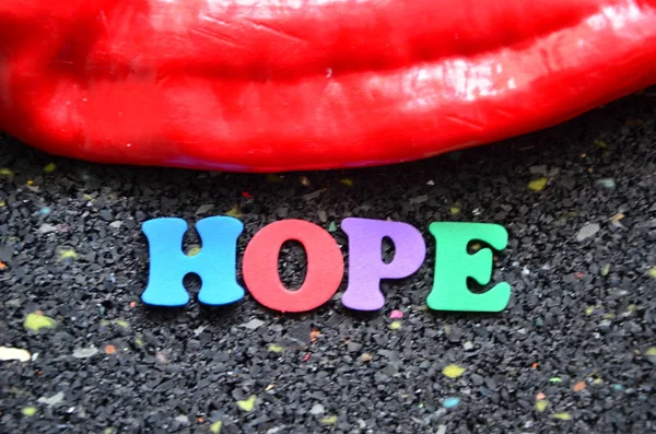 Λέξη ελπίδα σε ένα αφηρημένο — Φωτογραφία Αρχείου
