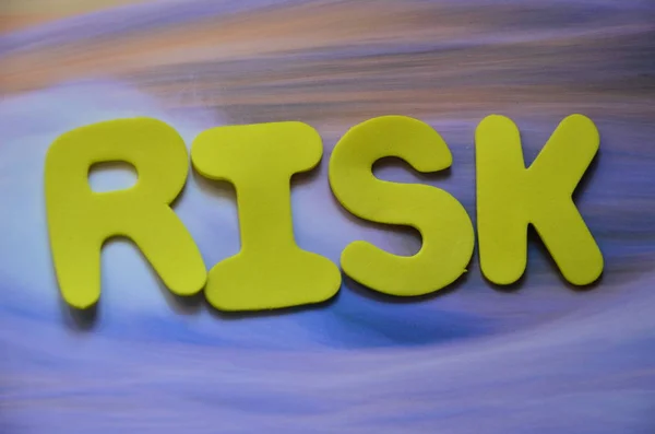Slovo riziko na abstractc — Stock fotografie