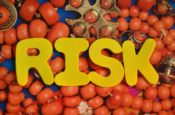 Parola rischio su un astratto — Foto Stock