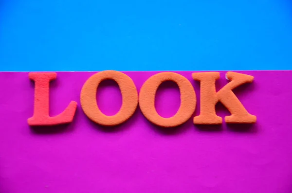 WORD LOOK ON A ABSTRAK — Stok Foto