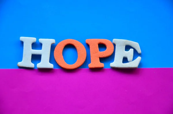 Word hope on a  abstract — Stock Photo, Image