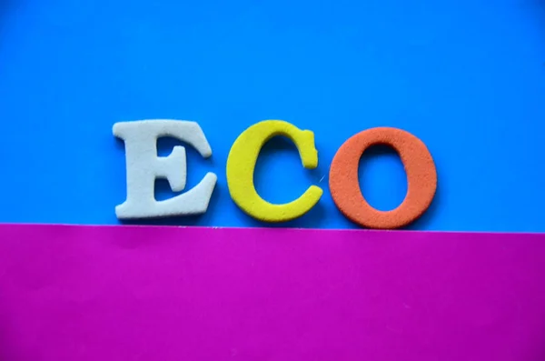 Woord eco op een abstract — Stockfoto