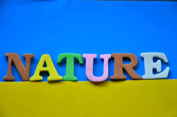 Word nature on a  abstract — Stock Photo, Image