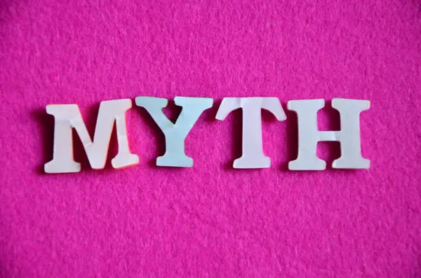 Woord mythe op een abstract — Stockfoto