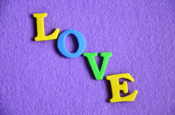 Word love on a  abstract — Stock Photo, Image