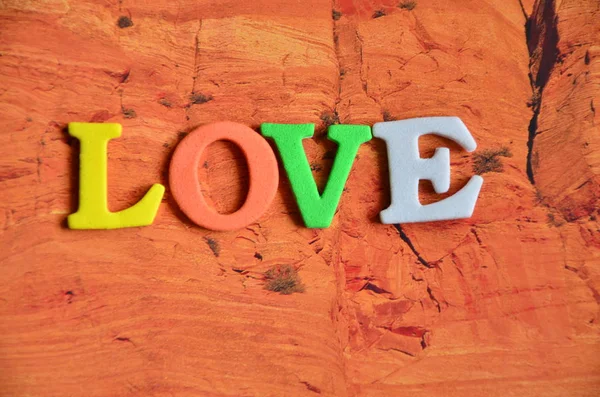 Word love on a  abstract — Stock Photo, Image