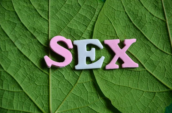 Слово секс на сцене — стоковое фото
