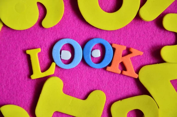Word look on a  abstract — Stock Photo, Image