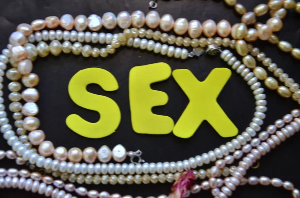 Ordet sex på ett abstrakt — Stockfoto