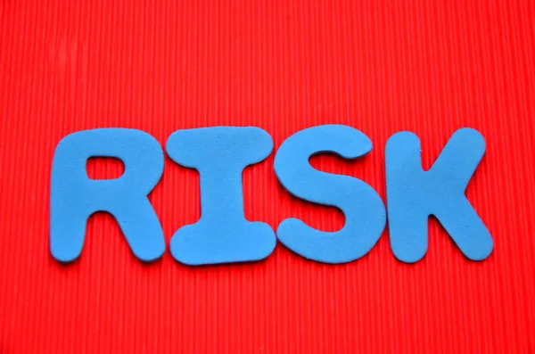 Slovo riziko a resumé — Stock fotografie