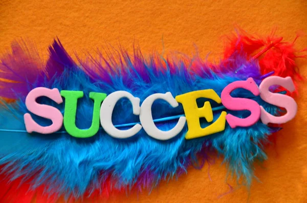 Woord succes op een abstract — Stockfoto