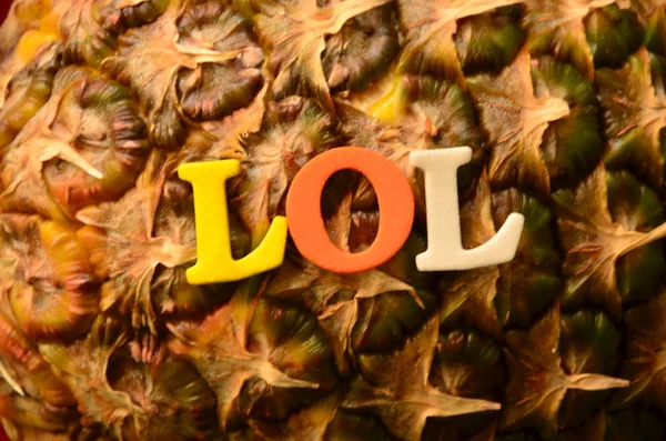 Woord lol op een abstract — Stockfoto