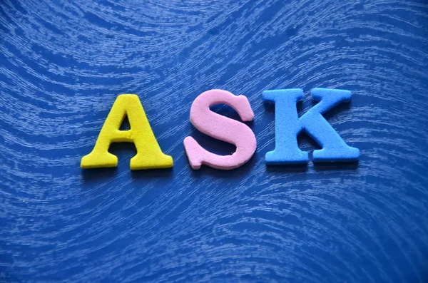 Word ask on a  abstract — Stock Photo, Image