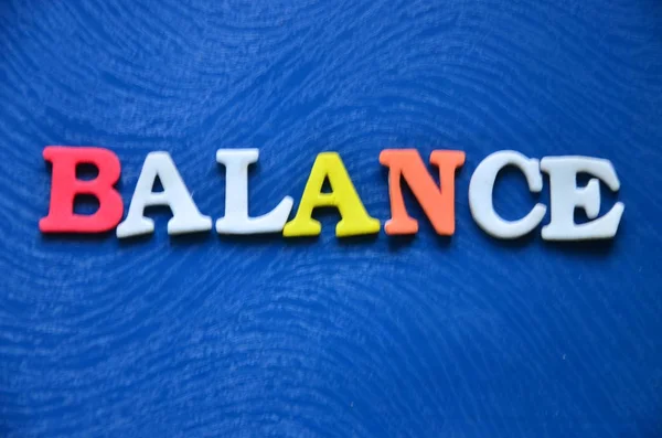 Slovo rovnováhu a resumé Stock Fotografie