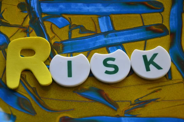 WORD RISK ON A  ABSTRACT — Stock Photo, Image