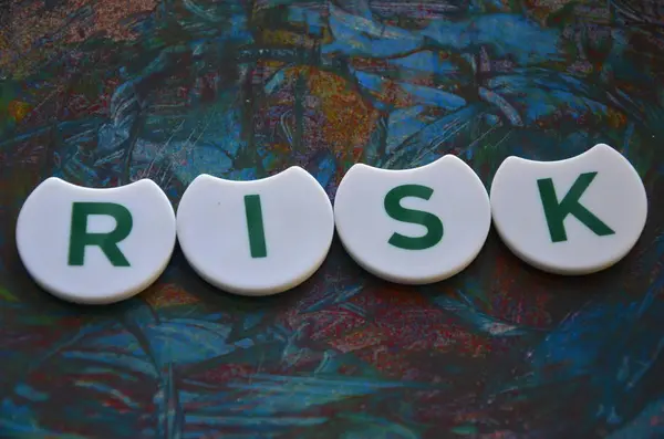 WORD RISK ON A  ABSTRACT — Stock Photo, Image