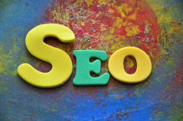 WORD SEO ON A  ABSTRACT — Stock Photo, Image
