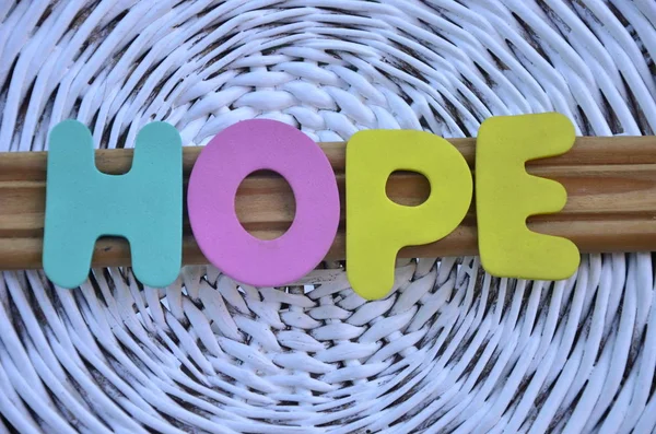 Wort Hoffnung auf eine abstrakte — Stockfoto