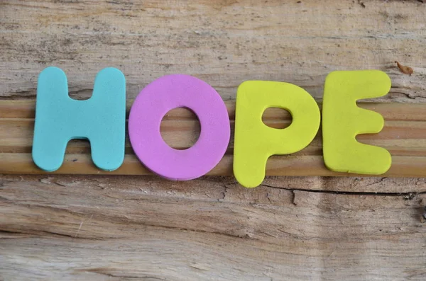 Palabra esperanza en un resumen —  Fotos de Stock