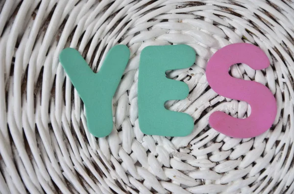 Word yes on a  abstract — Stock Photo, Image