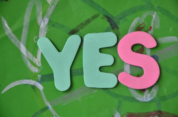 Word yes on a  abstract — Stock Photo, Image