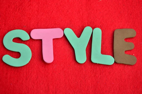 Ordet stil på ett abstrakt — Stockfoto
