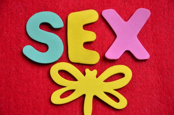 Palavra sexo em um resumo — Fotografia de Stock