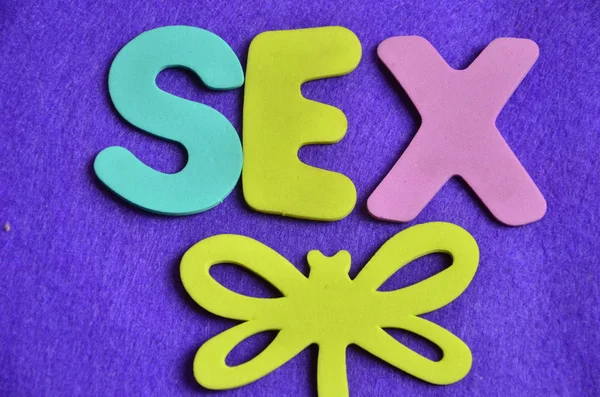 Ordet sex på ett abstrakt — Stockfoto