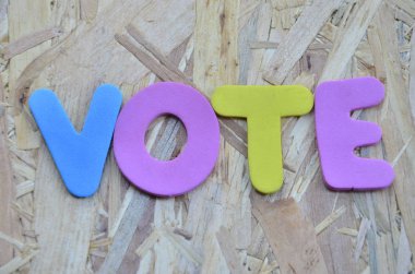 bir soyut üzerinde kelime oy 