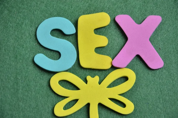 Slovo sex a resumé — Stock fotografie
