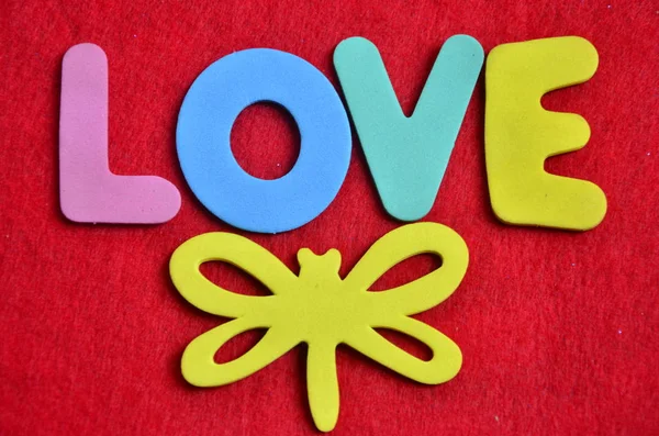 Word love on a  abstract — Stock Photo, Image