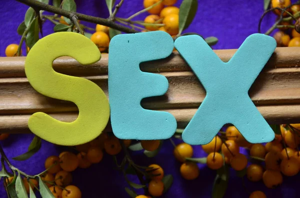 A palavra de sexo ona abstract — Fotografia de Stock