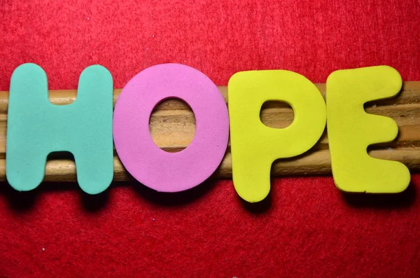 La palabra esperanza en un resumen — Foto de Stock