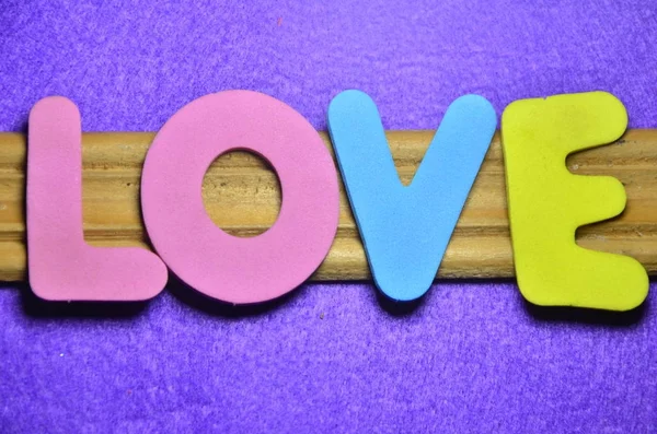 The word love on a  abstract — Stock Photo, Image