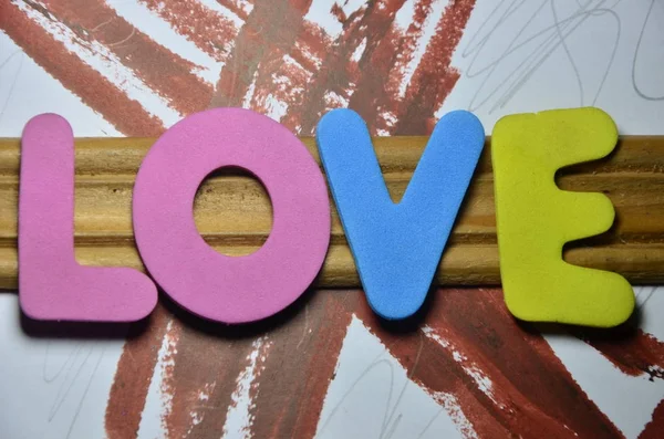 The word love on a  abstract — Stock Photo, Image