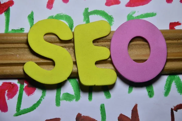 La palabra seo en un resumen — Foto de Stock