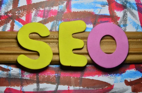The word seo on a  abstract — Stock Photo, Image