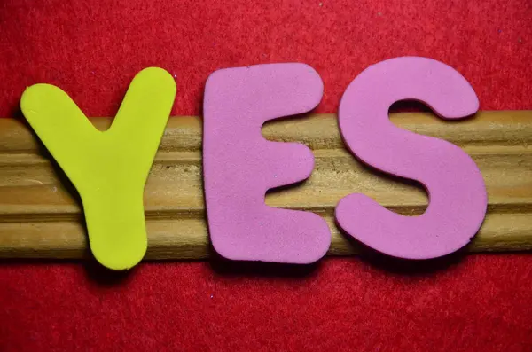 The word yes on a  abstract — Stock Photo, Image